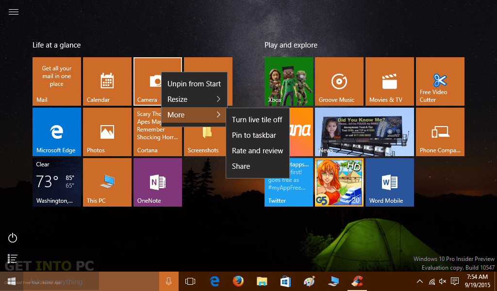 Windows 10 64 bit free download